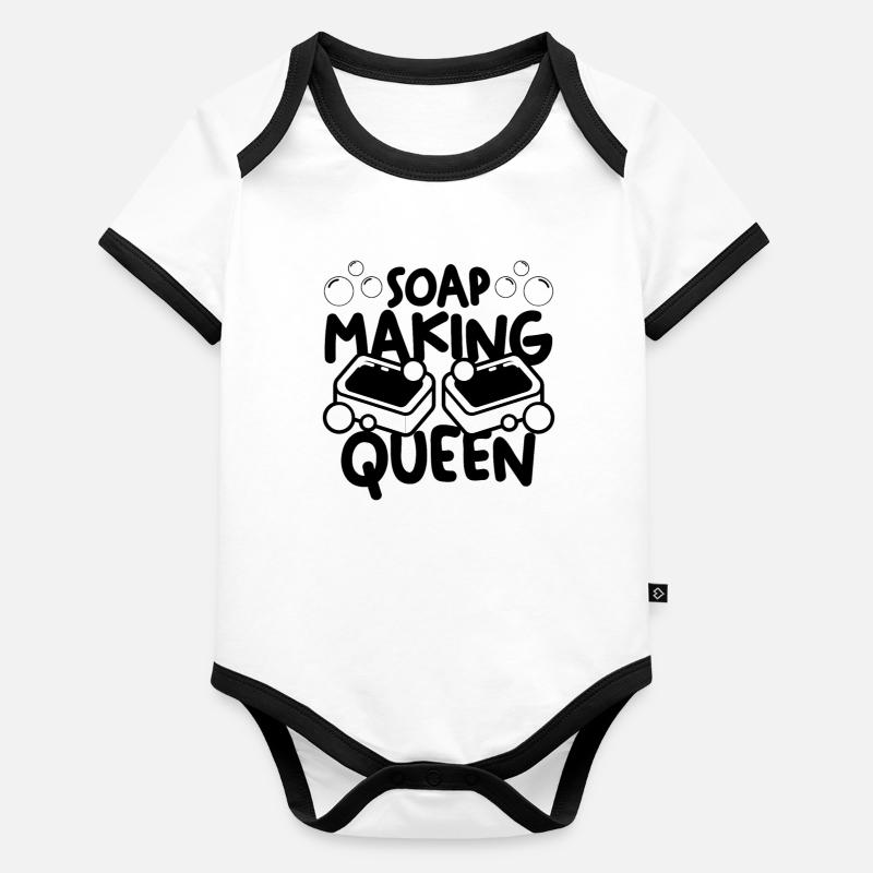 Soap Making Queen Essential Oils Soaper Soap Maker Baby Bio-Kurzarm-Kontrastbody