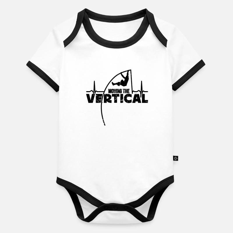 Moving The Vertical Pole Jumping Pole Vaulter Baby Bio-Kurzarm-Kontrastbody