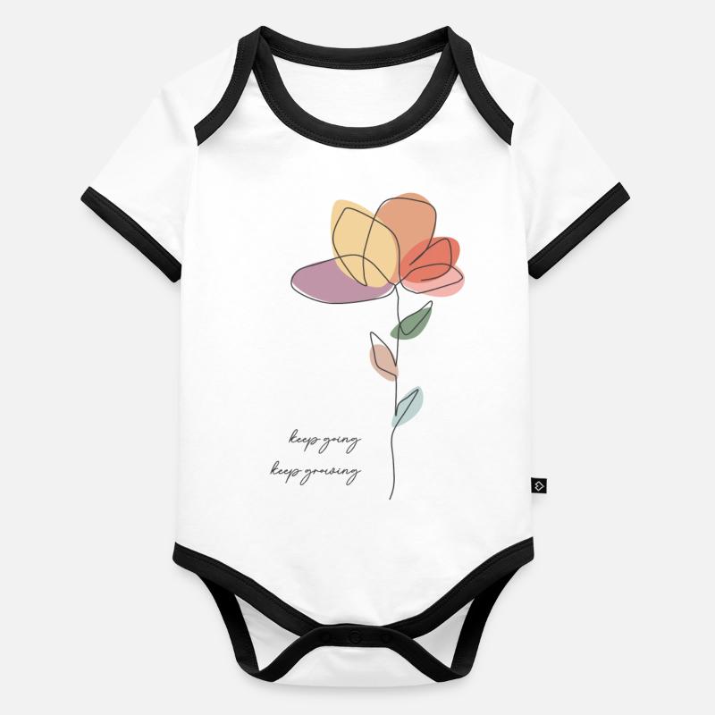 KEEP GROWING Organic Baby Contrasting Bodysuit