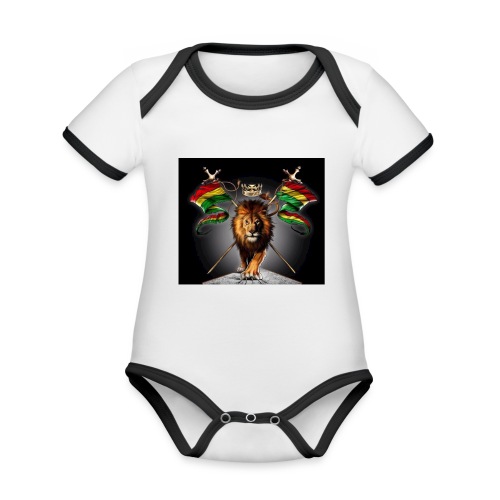 THE LION OF JUDAH - Organic Baby Contrasting Bodysuit