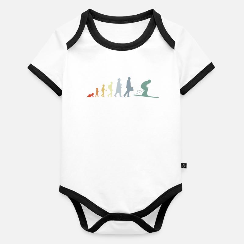 Evolution des Skisports Baby Bio-Kurzarm-Kontrastbody