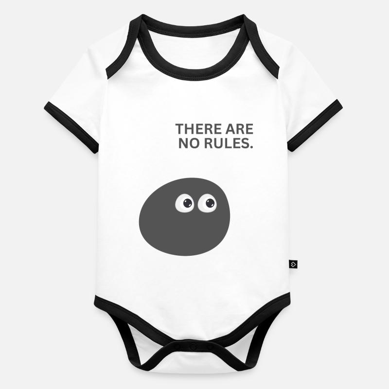 IL N'Y A PAS DE RÈGLES Body Bébé bio contrasté manches courtes