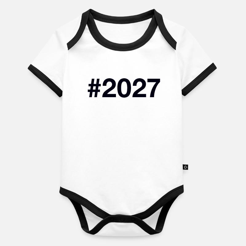 2027 Hashtag Organic Baby Contrasting Bodysuit