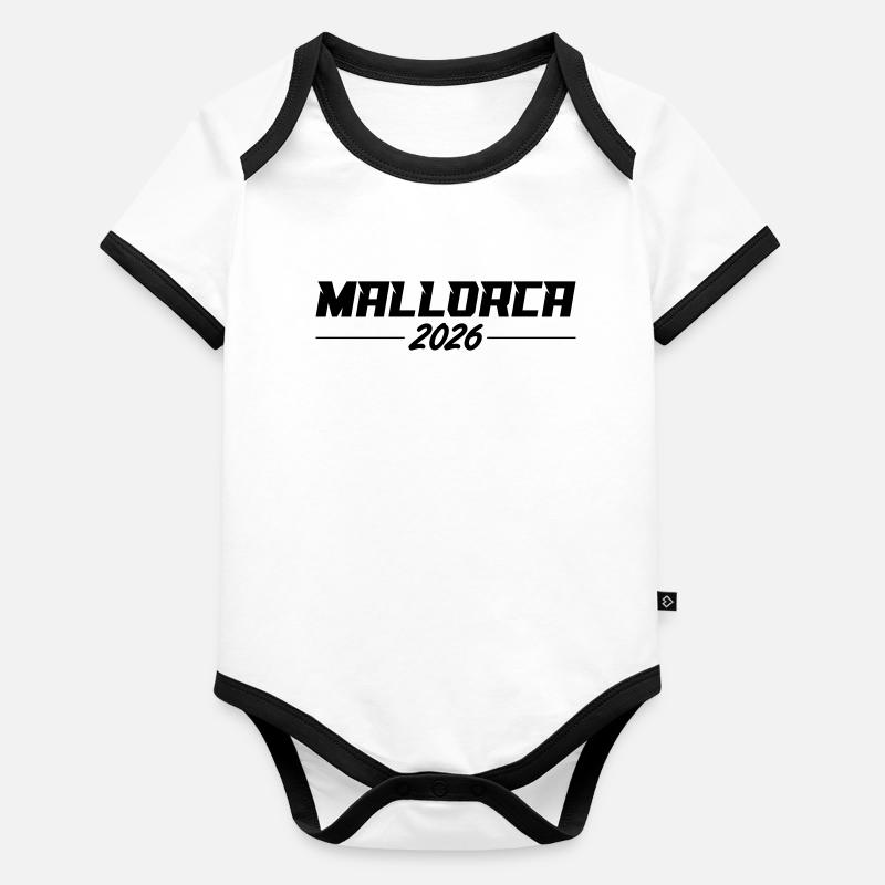 Majorque 2026 Body Bébé bio contrasté manches courtes