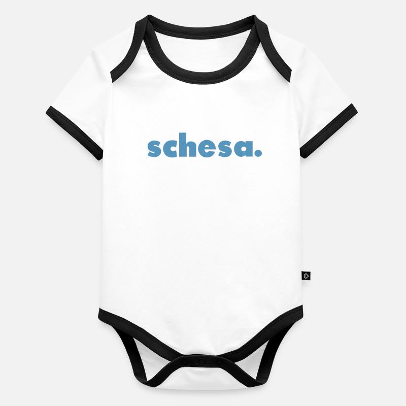 schesa. Baby Bio-Kurzarm-Kontrastbody