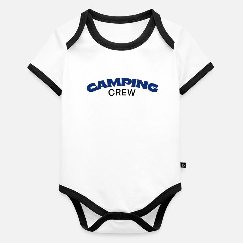 Équipe de camping Body Bébé bio contrasté manches courtes