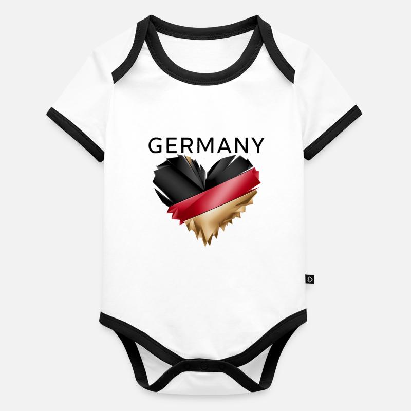 Germany German German GER Almanya Alemania Organic Baby Contrasting Bodysuit
