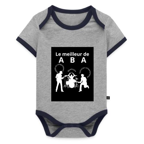Le meilleur de ABA - Body Bébé bio contrasté manches courtes