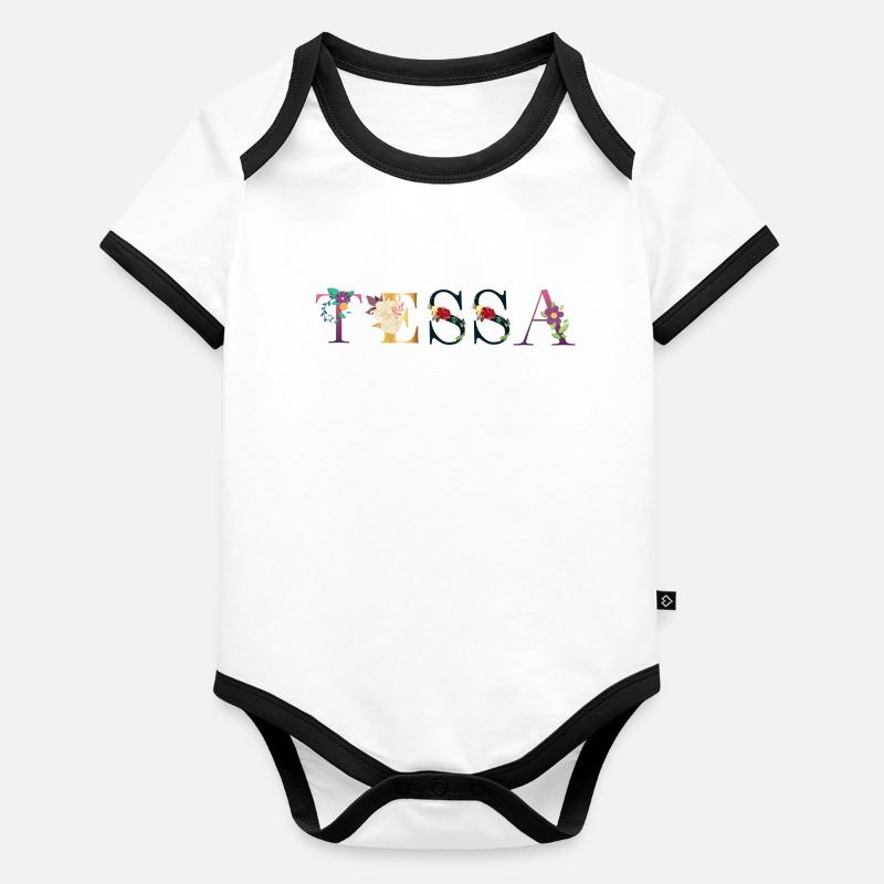 Tessa Body Bébé bio contrasté manches courtes