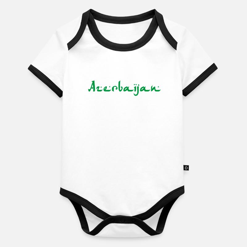 Azerbaïdjan Aserbaidschan Body Bébé bio contrasté manches courtes