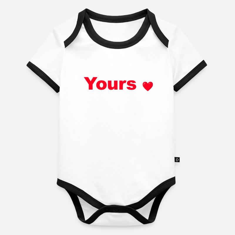 Coeur animé Design élégant Body Bébé bio contrasté manches courtes