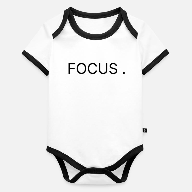 Stay Focused - Concentration Body Bébé bio contrasté manches courtes