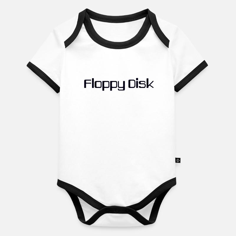 disquette Body Bébé bio contrasté manches courtes