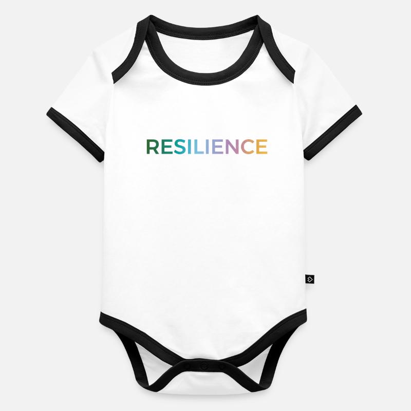 Typo de gradient de résilience Body Bébé bio contrasté manches courtes