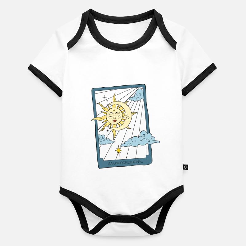 Tarot Soleil Coloré par Isa.unprofessional Body Bébé bio contrasté manches courtes
