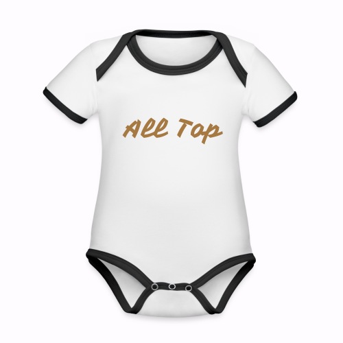 All Top - Body da neonato a manica corta, ecologico e in contrasto cromatico