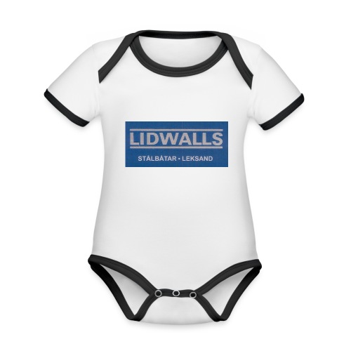 Lidwalls Stålbåtar - Ekologisk kontrastfärgad kortärmad babybody