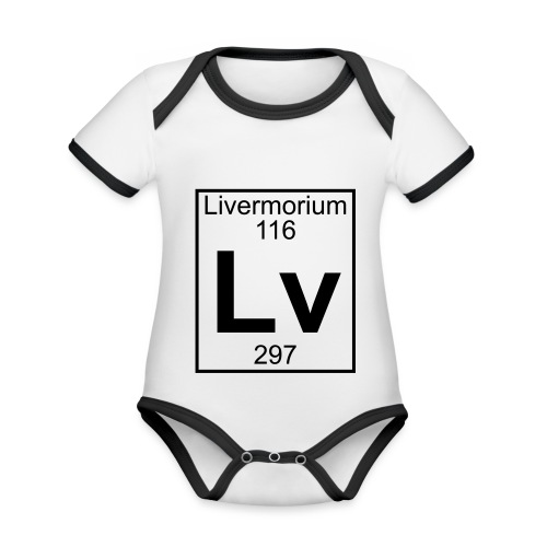 Livermorium (Lv) (element 116) - Organic Baby Contrasting Bodysuit