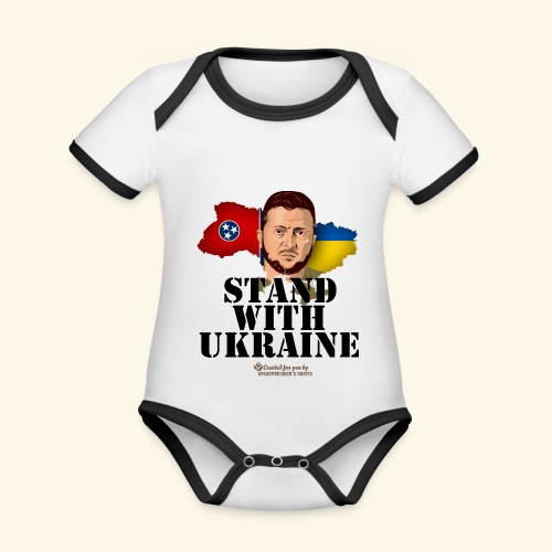Ukraine Tennessee - Baby Bio-Kurzarm-Kontrastbody
