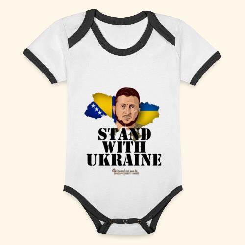 Ukraine Bosnien und Herzegowina - Baby Bio-Kurzarm-Kontrastbody