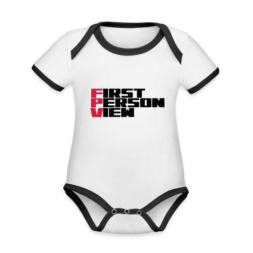 First Person View - Organic Baby Contrasting Bodysuit