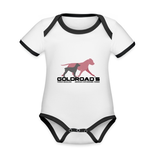 Goldroads2b - Ekologisk kontrastfärgad kortärmad babybody