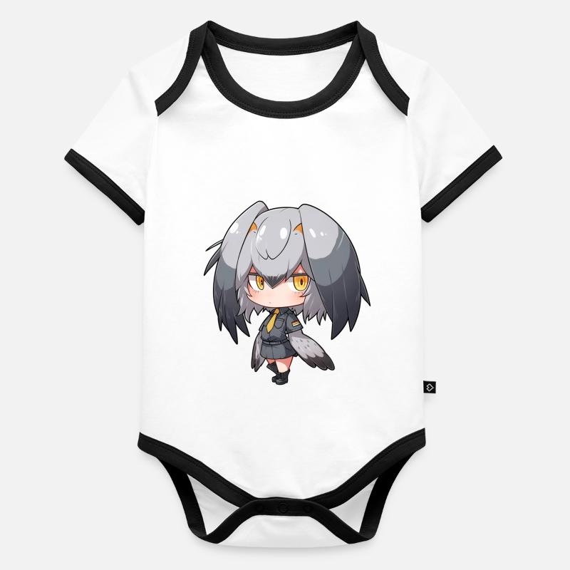 Süßes Schuhschnabel Anime Mädchen Baby Bio-Kurzarm-Kontrastbody