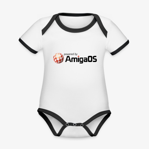 PoweredByAmigaOS Black - Organic Baby Contrasting Bodysuit