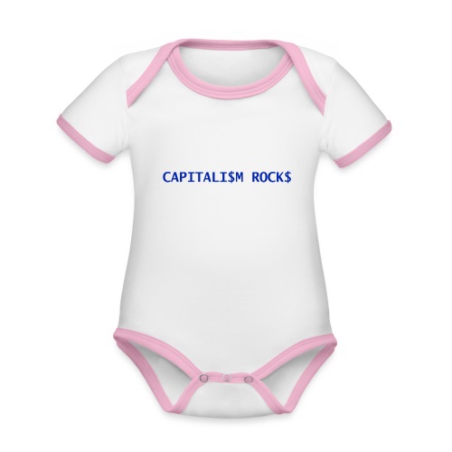 CAPITALISM ROCKS - Body da neonato a manica corta, ecologico e in contrasto cromatico
