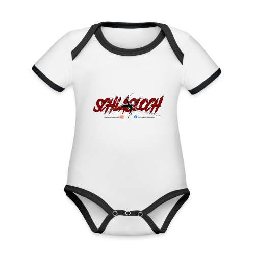 Schlagloch Logo Transperent - Baby Bio-Kurzarm-Kontrastbody