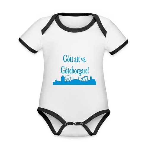 Gott att va Göteborgare - Ekologisk kontrastfärgad kortärmad babybody