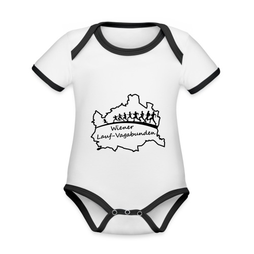 Laufvagabunden T Shirt - Baby Bio-Kurzarm-Kontrastbody