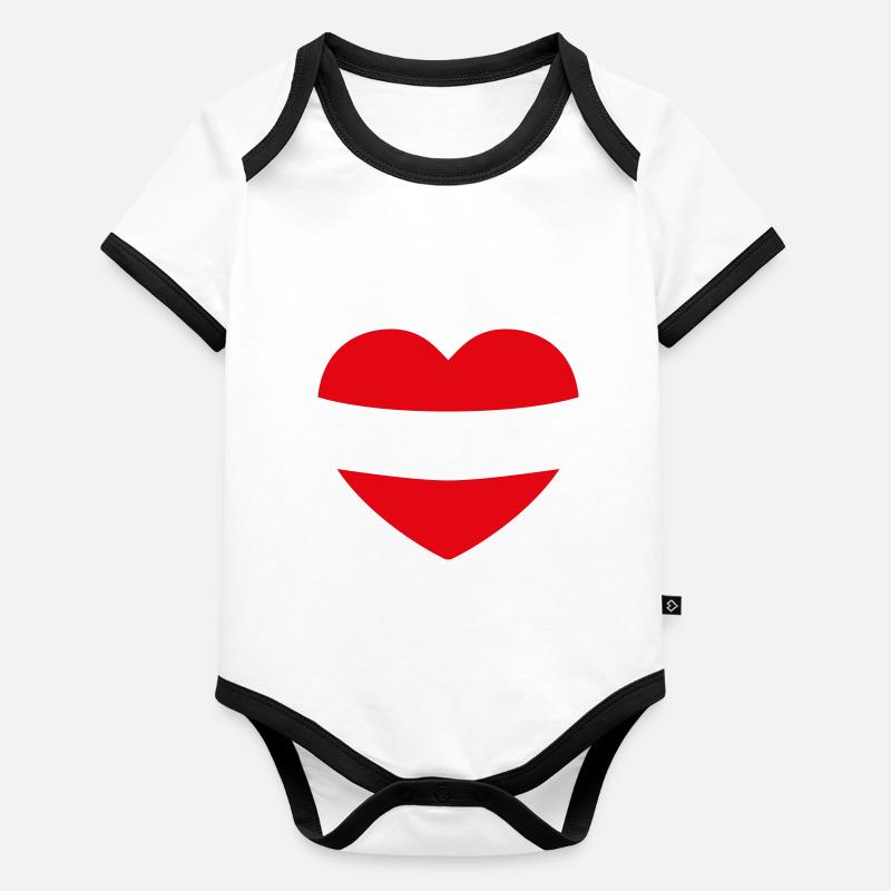L’amour d’Autriche ! Body Bébé bio contrasté manches courtes