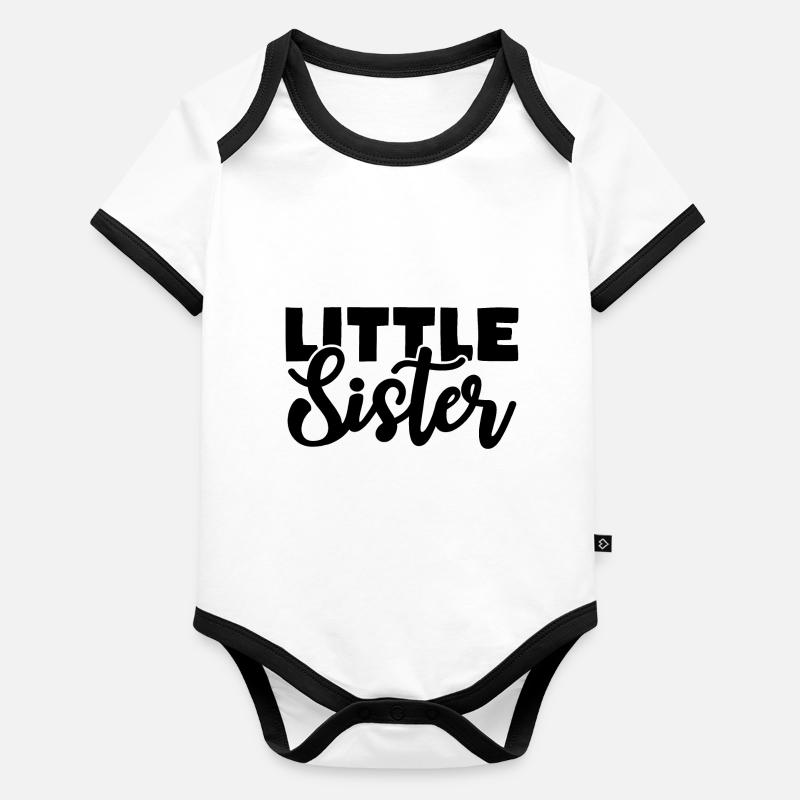 little sister Organic Baby Contrasting Bodysuit