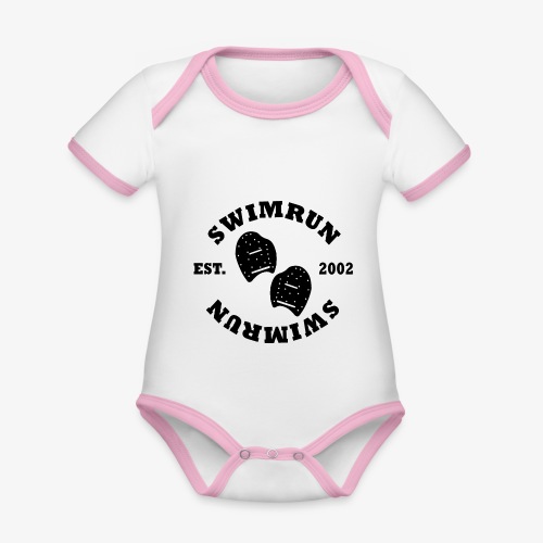 SWIMRUN est.2002 - Ekologiczne body niemowlęce z krótkim rękawem i kontrastowymi lamówkami