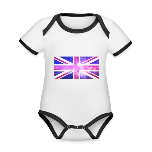 Galaxy Union Jack - Organic Baby Contrasting Bodysuit
