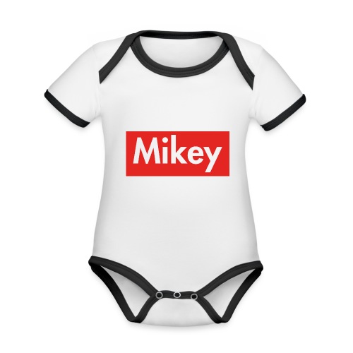 Mikey Box Logo - Organic Baby Contrasting Bodysuit