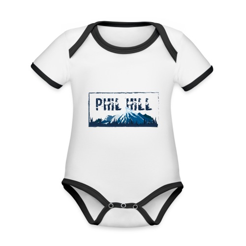 Phil Hill Mountain Sky Blue - Baby Bio-Kurzarm-Kontrastbody