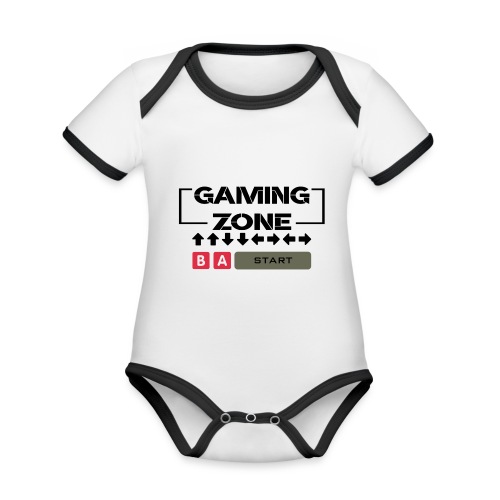 Cooles Gaming Design - Baby Bio-Kurzarm-Kontrastbody
