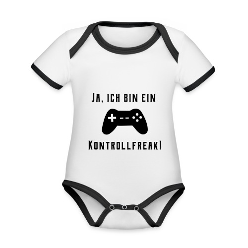 Gamer Controller Kontrollfreak - Baby Bio-Kurzarm-Kontrastbody