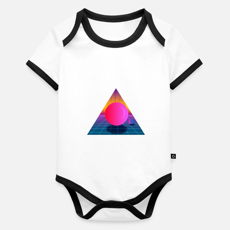 Dynamisches Retrovideogame Shirt Geschenk Baby Bio-Kurzarm-Kontrastbody