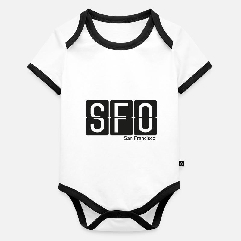 San Francisco Body Bébé bio contrasté manches courtes