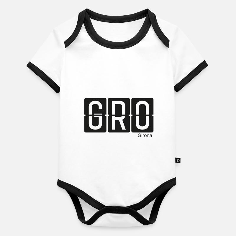 Girona Baby Bio-Kurzarm-Kontrastbody