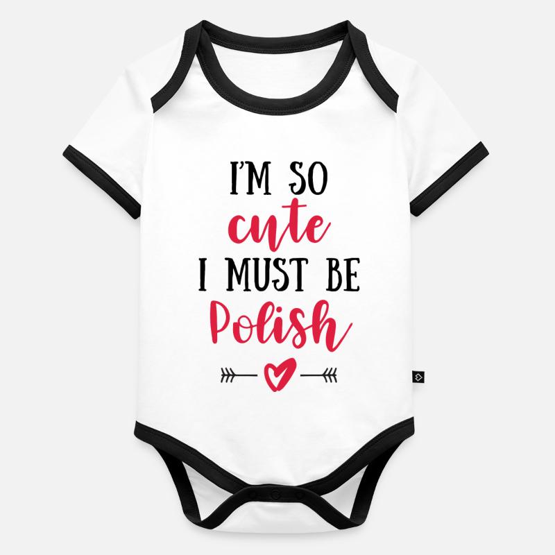 polonais - Body Bébé bio contrasté manches courtes - undefined