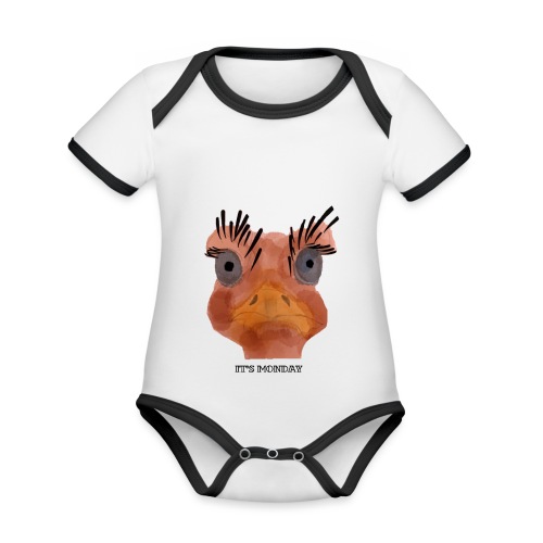 Srauss, again Monday, English writing - Organic Baby Contrasting Bodysuit