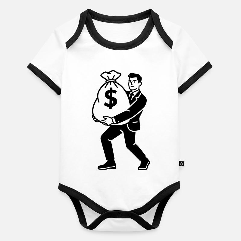 money Organic Baby Contrasting Bodysuit