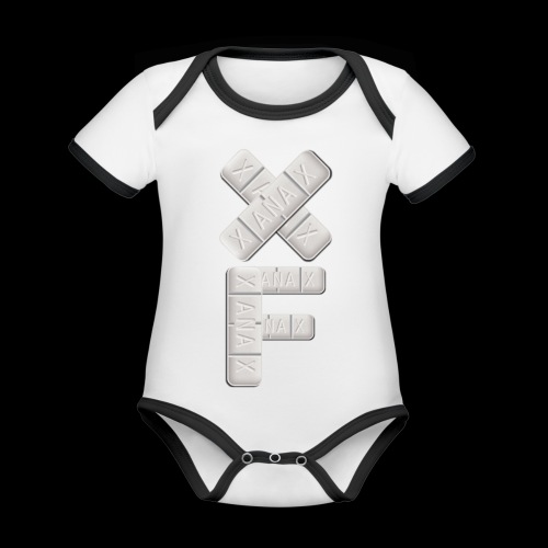 XF Xanax Logo - Baby Bio-Kurzarm-Kontrastbody