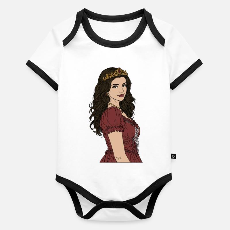 Prinzessin  Baby Bio-Kurzarm-Kontrastbody