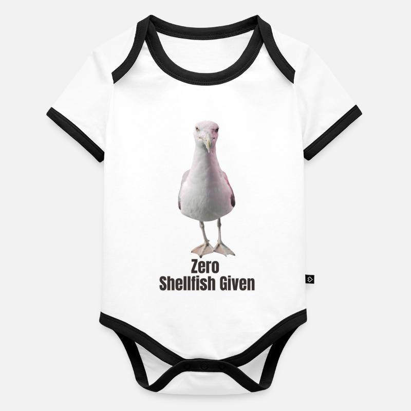 Abstrakte Möwe mit farbigen Akzenten Baby Bio-Kurzarm-Kontrastbody