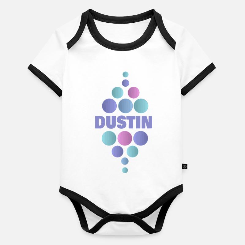 Dustin comme prénom Body Bébé bio contrasté manches courtes